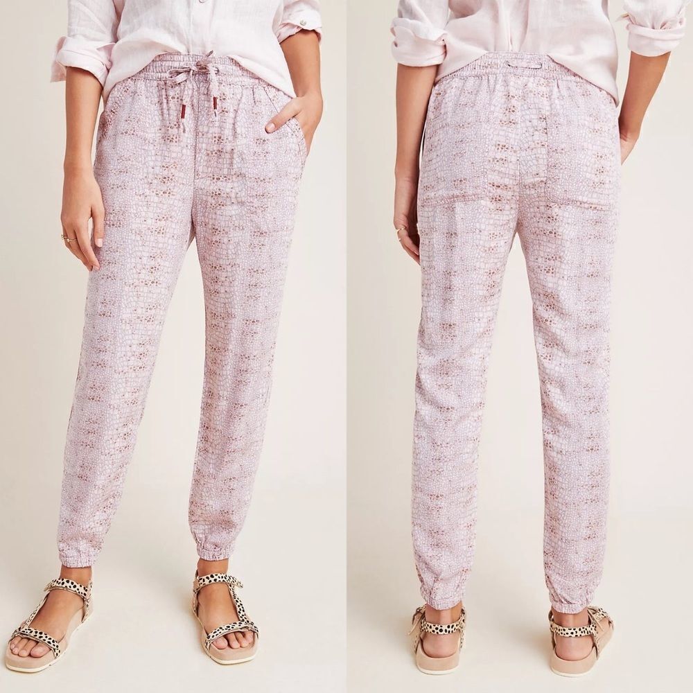Anthropologie Orana Printed Reptile Lyocell Joggers